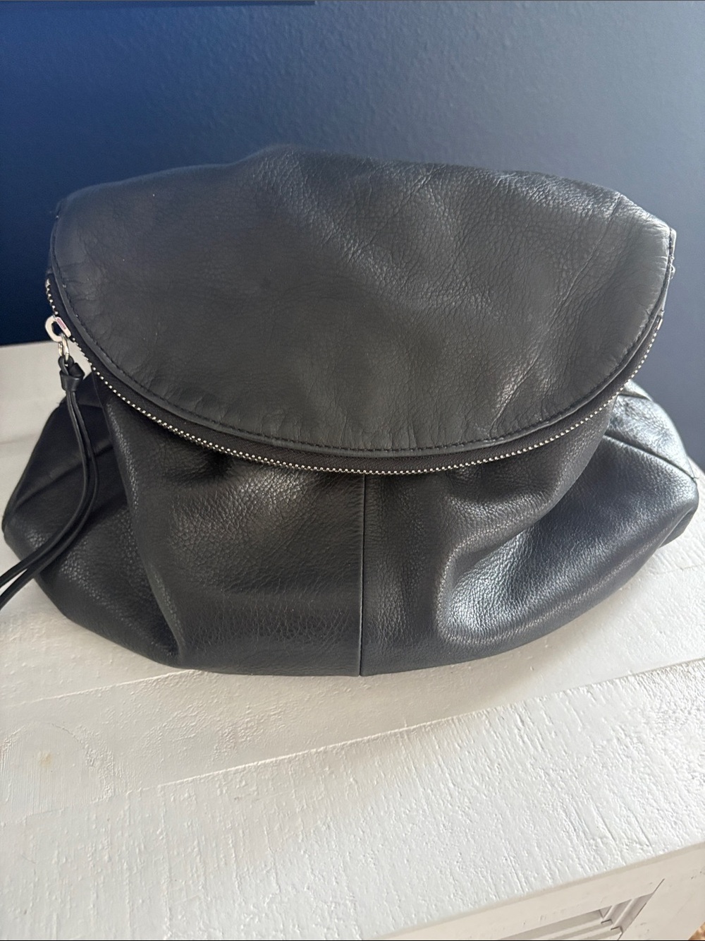 Margot Black Leather Flap Shoulder Bag - Sleek Everyday Style